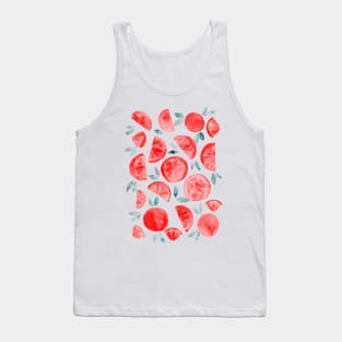 Watercolor grapefruit - dusty orange and teal Tank Top